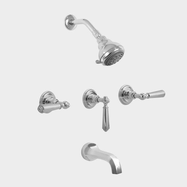 Three Valve Tub & Shower Set Polished Chrome S573127