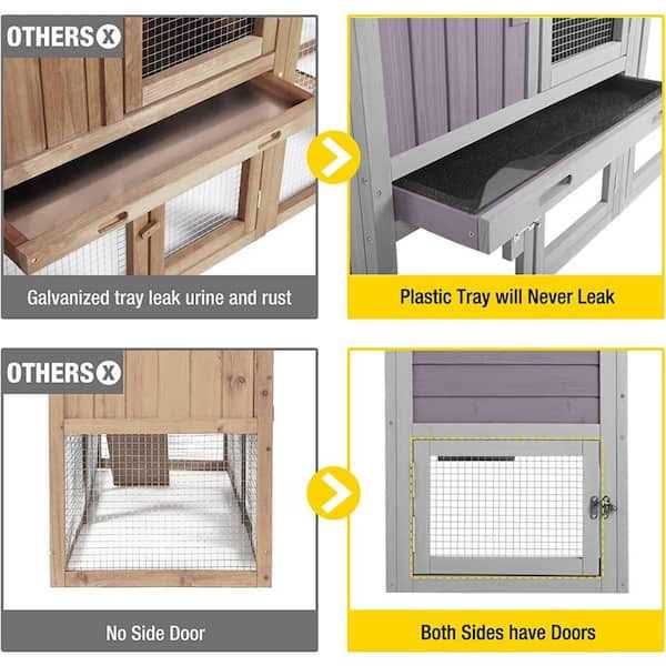 Rabbit Hutch with Second Bunny Cage U3099