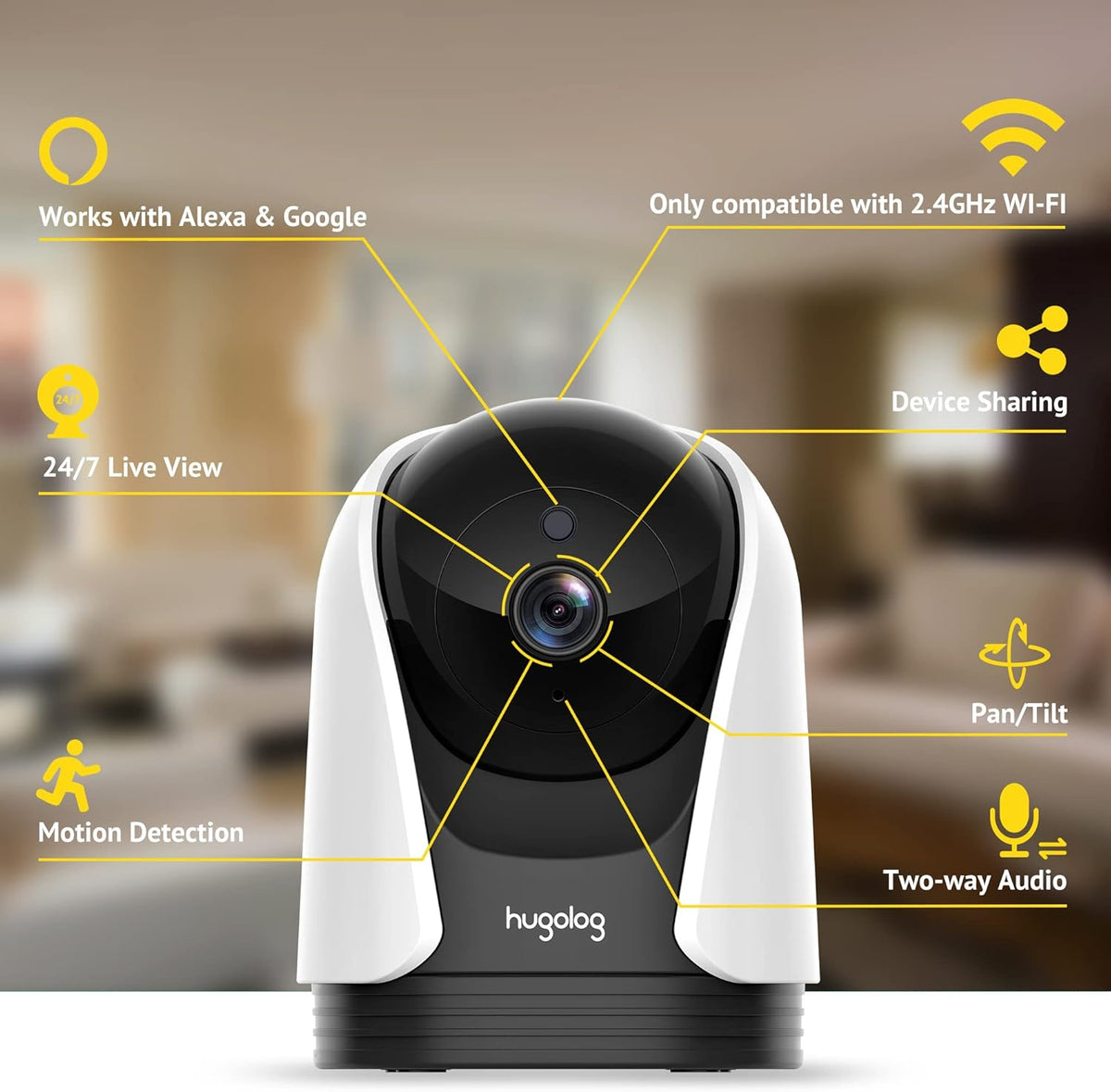 2K Indoor Wi-Fi Security Camera with Motion Detection K8148