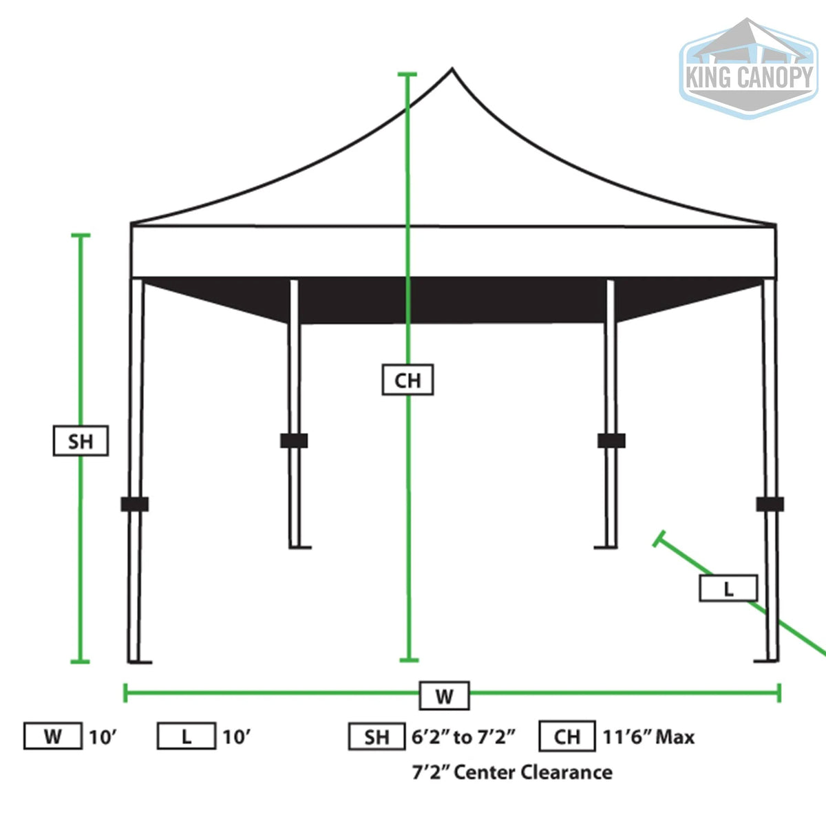 10 ft. x 10 ft. White Pop Up Canopy Tent G656