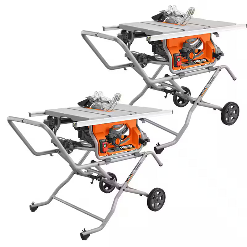10 in. Portable Table Saw with Rolling Stands I327