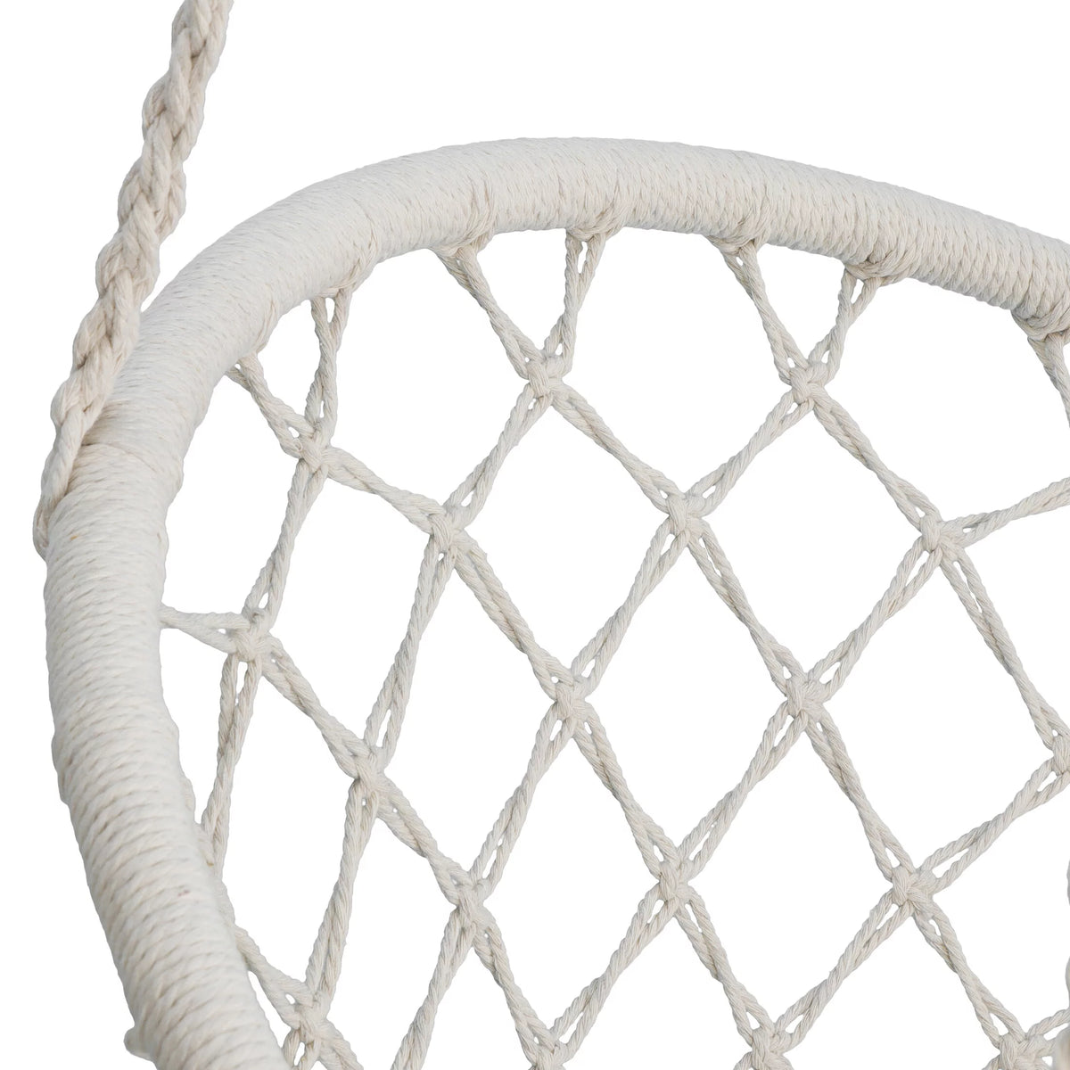 Hammock Chair Macrame Swing Chair Beige M5809