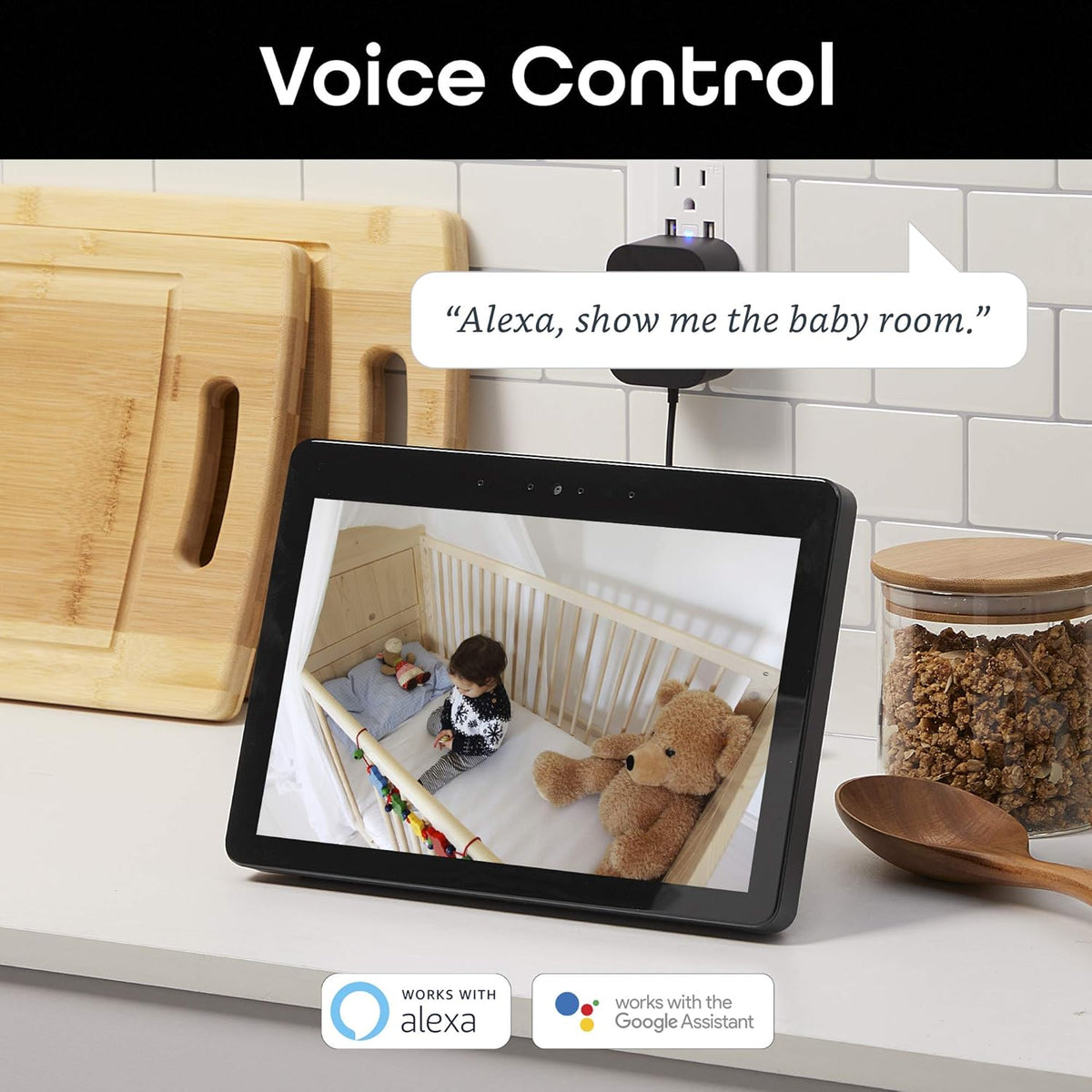 720p Wireless Indoor Surveillance Camera with Pan/Tilt/Zoom, Night Vision and Motion Alerts, White H39880