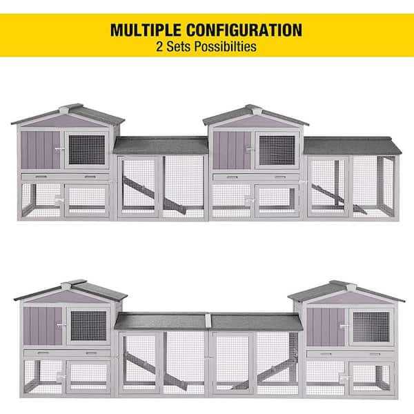 Rabbit Hutch with Second Bunny Cage U3099