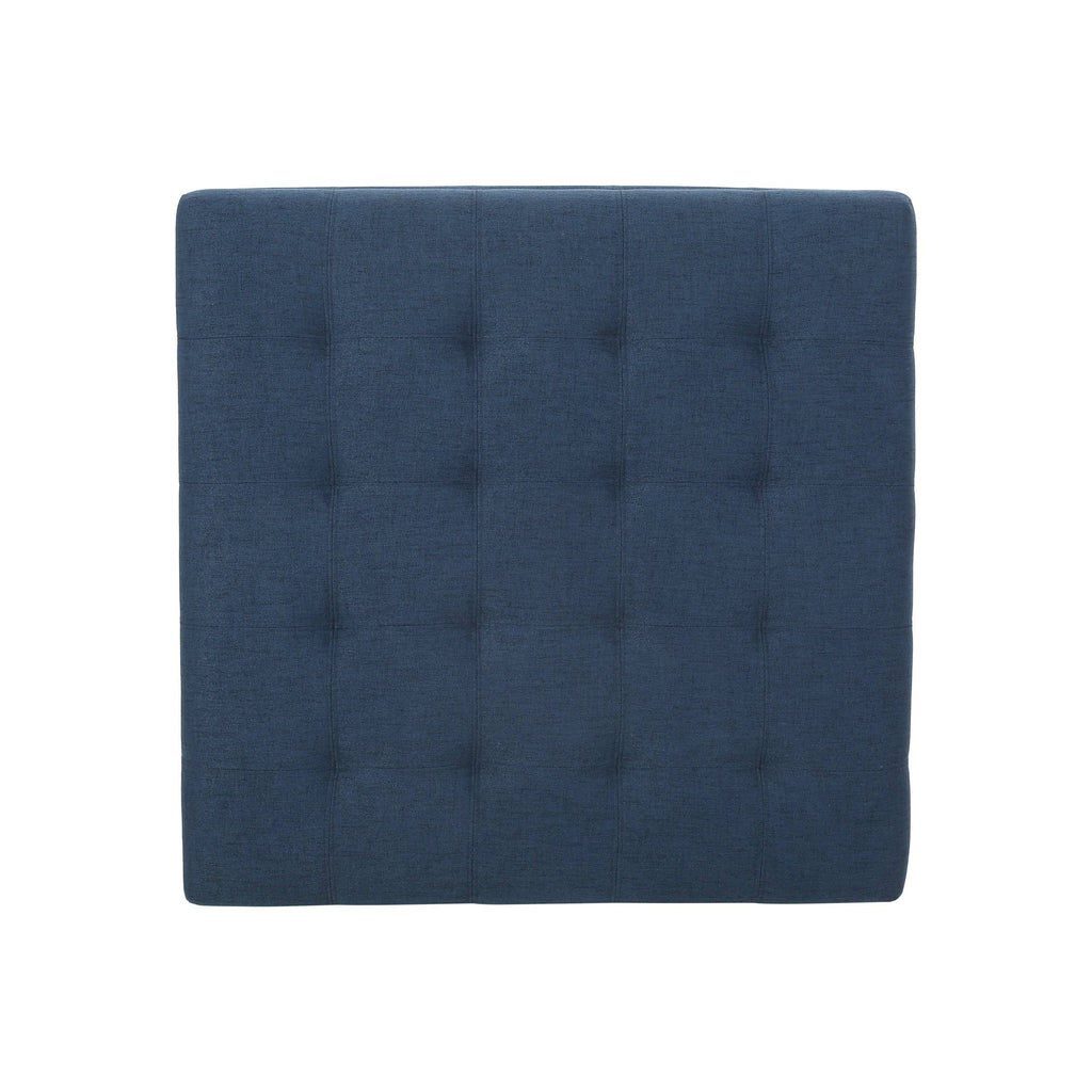 Dark Gray Tufted Fabric Storage Ottoman Q566205