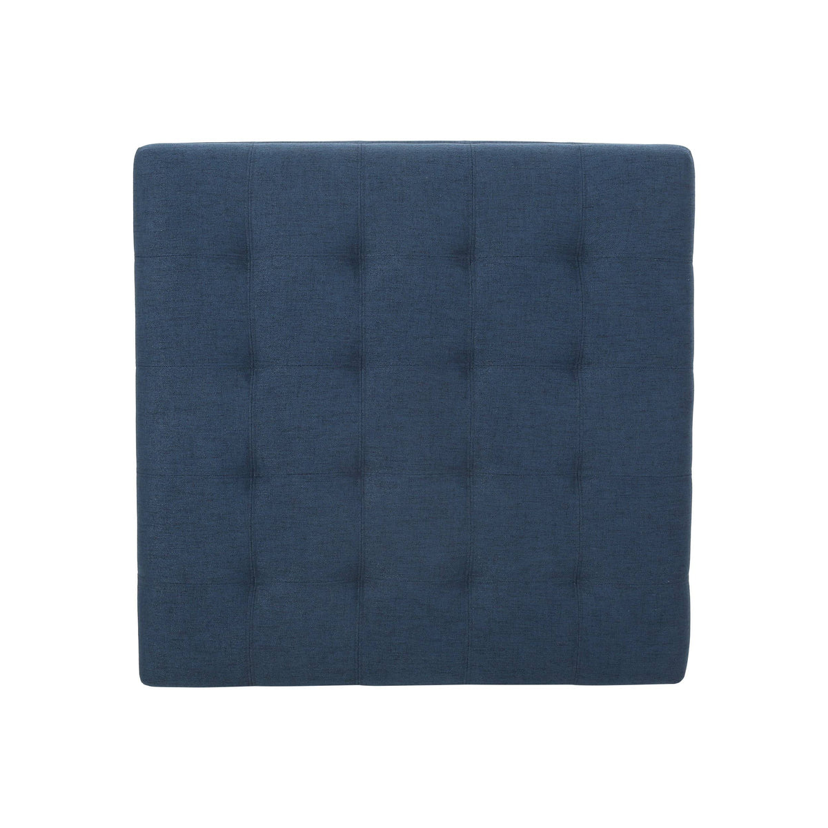 Dark Gray Tufted Fabric Storage Ottoman Q566205