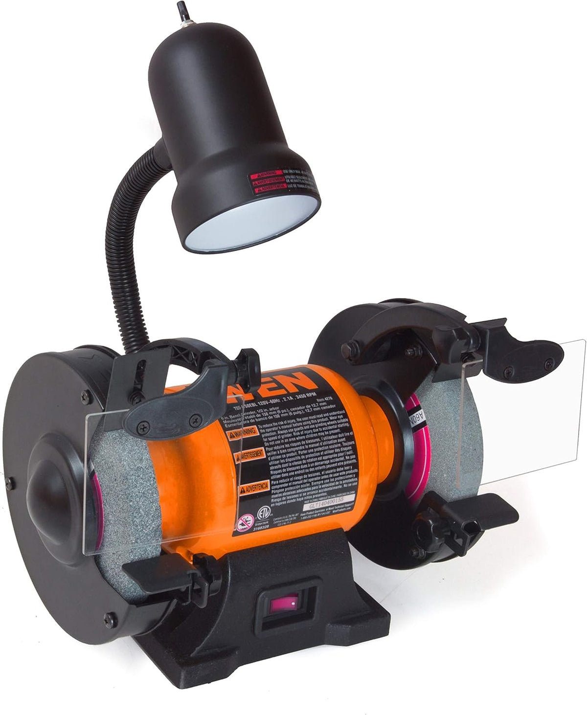 2.1-Amp 6-Inch Bench Grinder with Flexible Work Light K43902