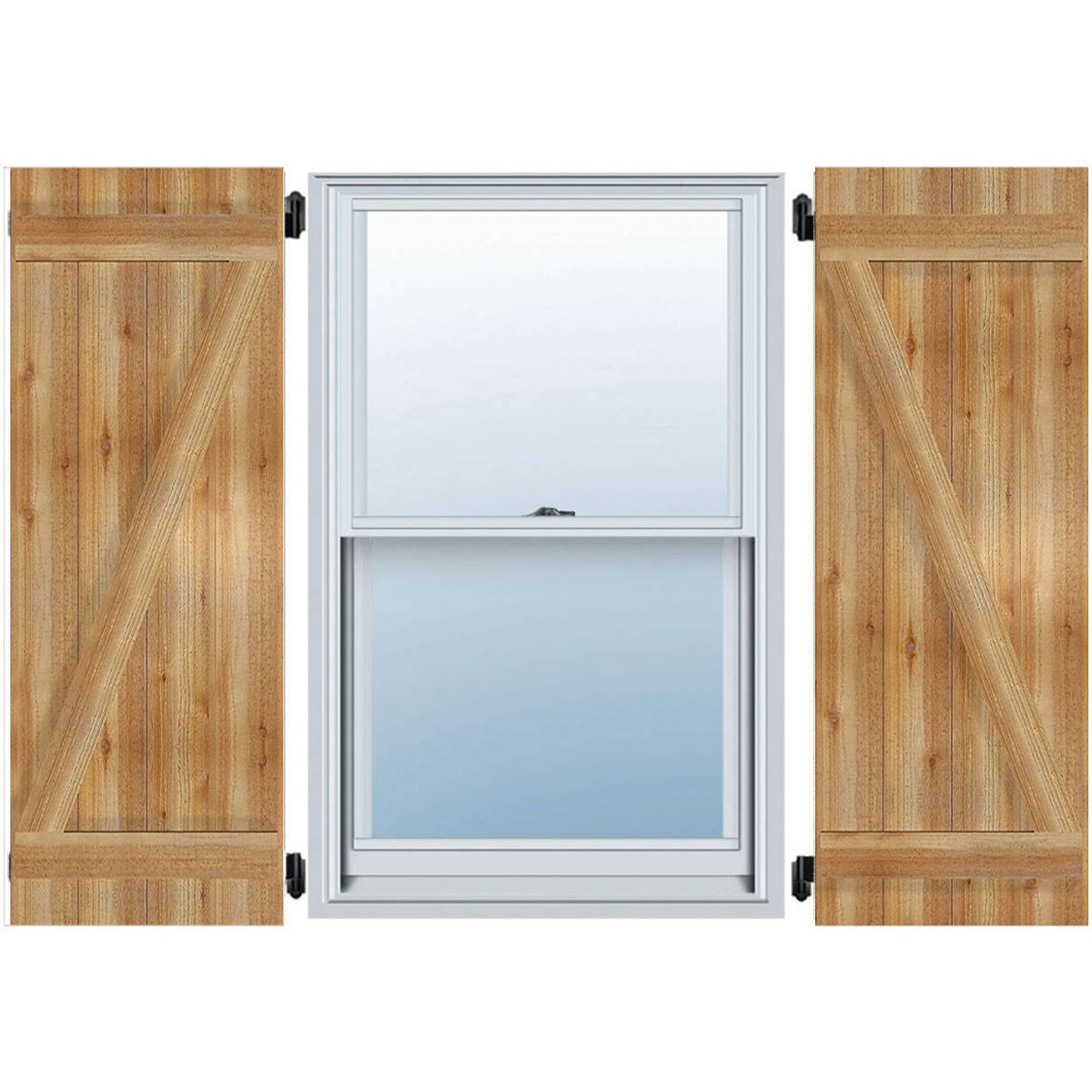 Rough Sawn Western Red Cedar Board-n-Batten Shutters Q75253