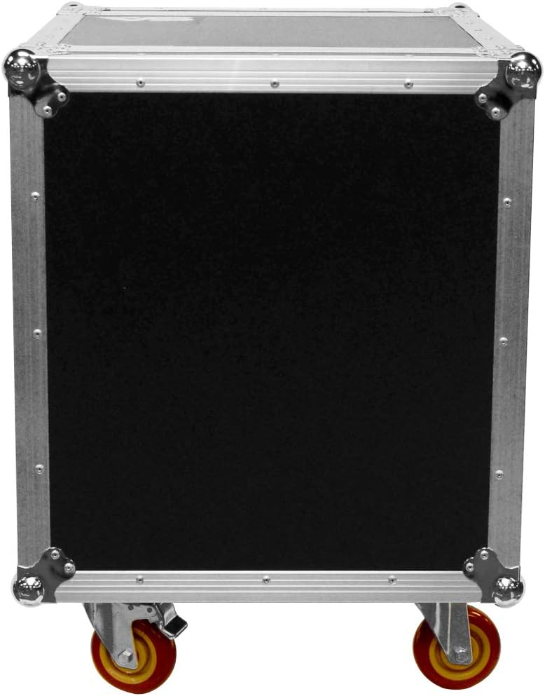 Heavy Duty 12 Space ATA Rack Case with 4 Inch Casters U8745