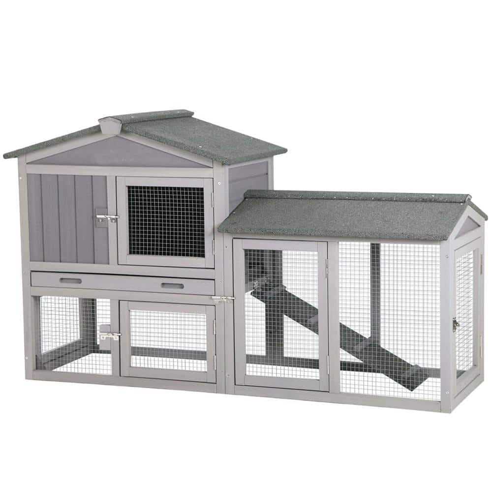 Rabbit Hutch with Second Bunny Cage U3099
