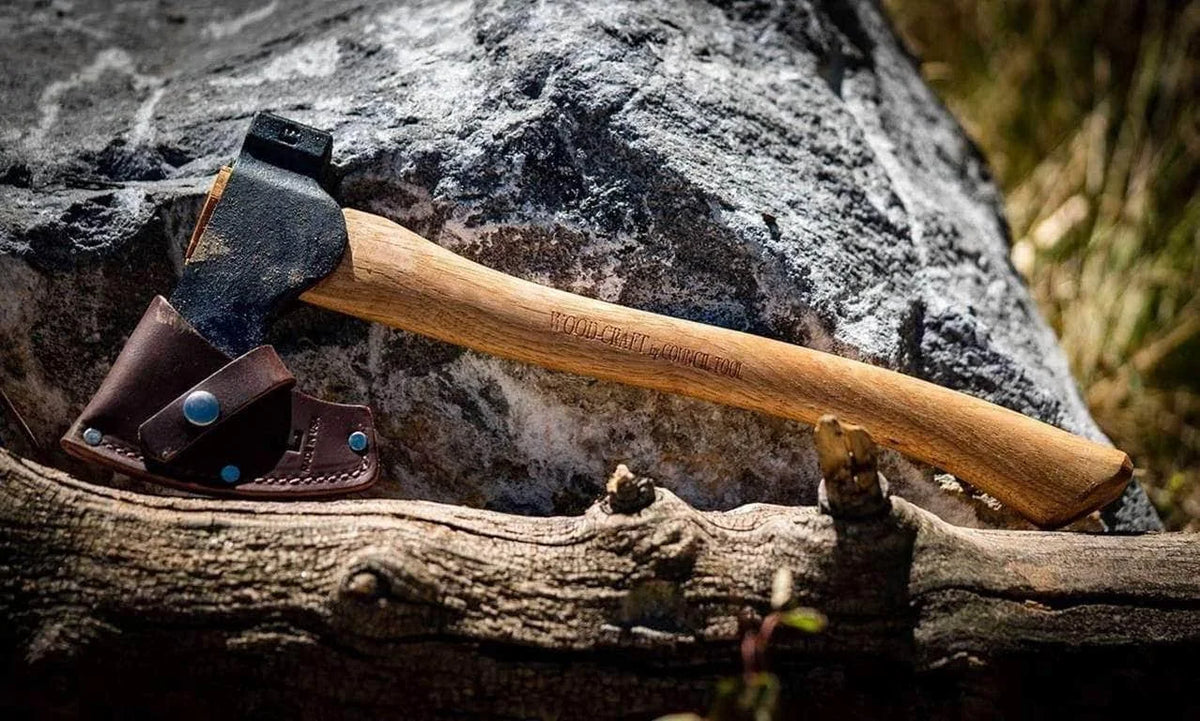 1.7# Wood-Craft Camp Carver Axe, 16x22 Curved Handle Axe G710111