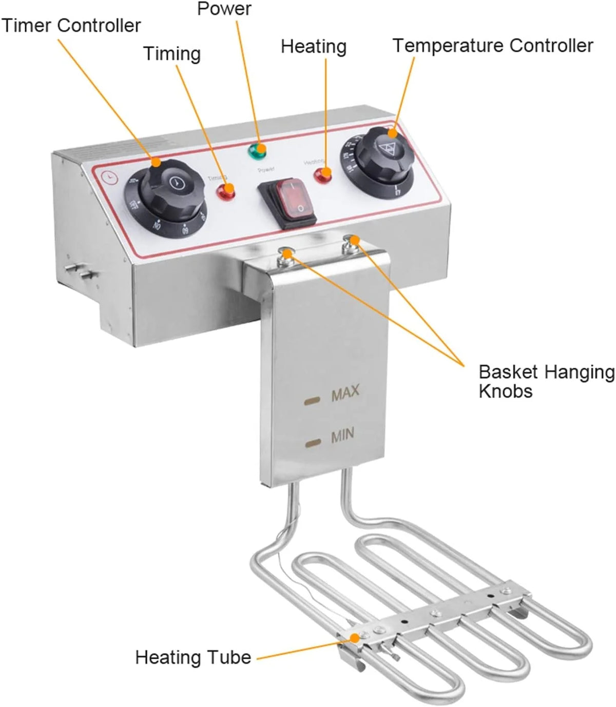 Commercial Electric Stainless Steel Countertop Deep Fryer 12.5QT X560191