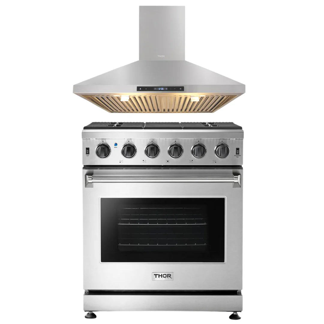 30 Gas Range and Range Hood Q2184
