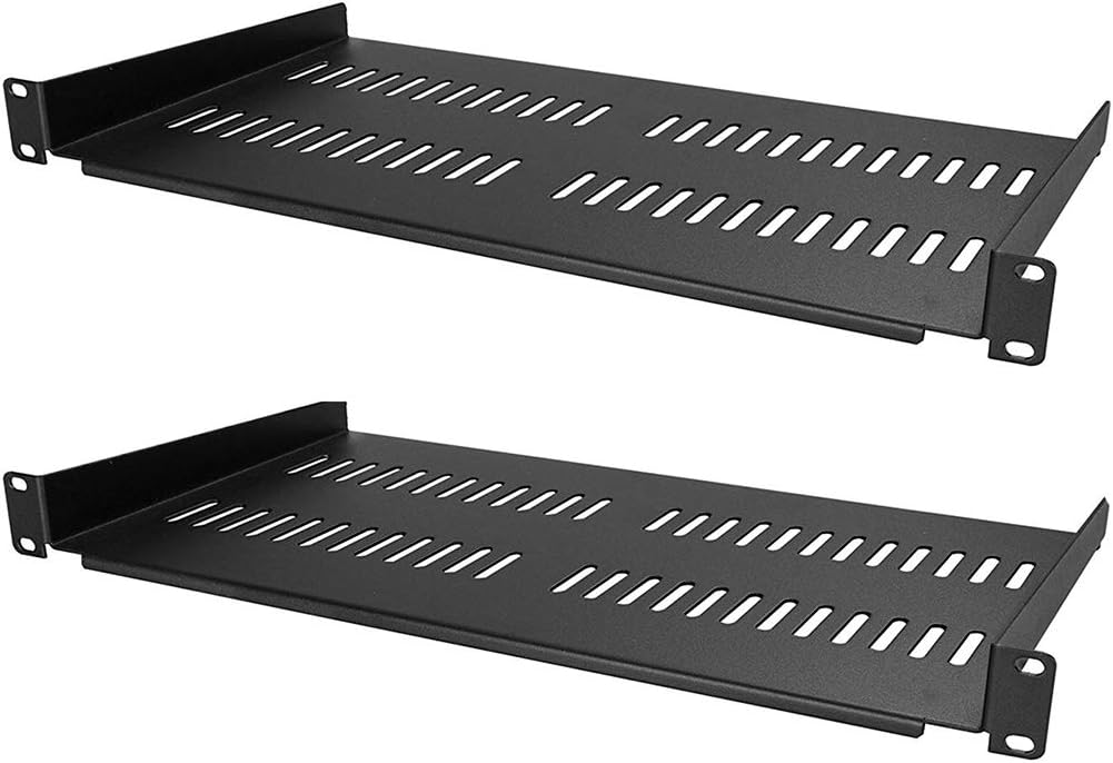 19'' Wide Fixed Shelf for Server Cabinet, 2 Pack V541