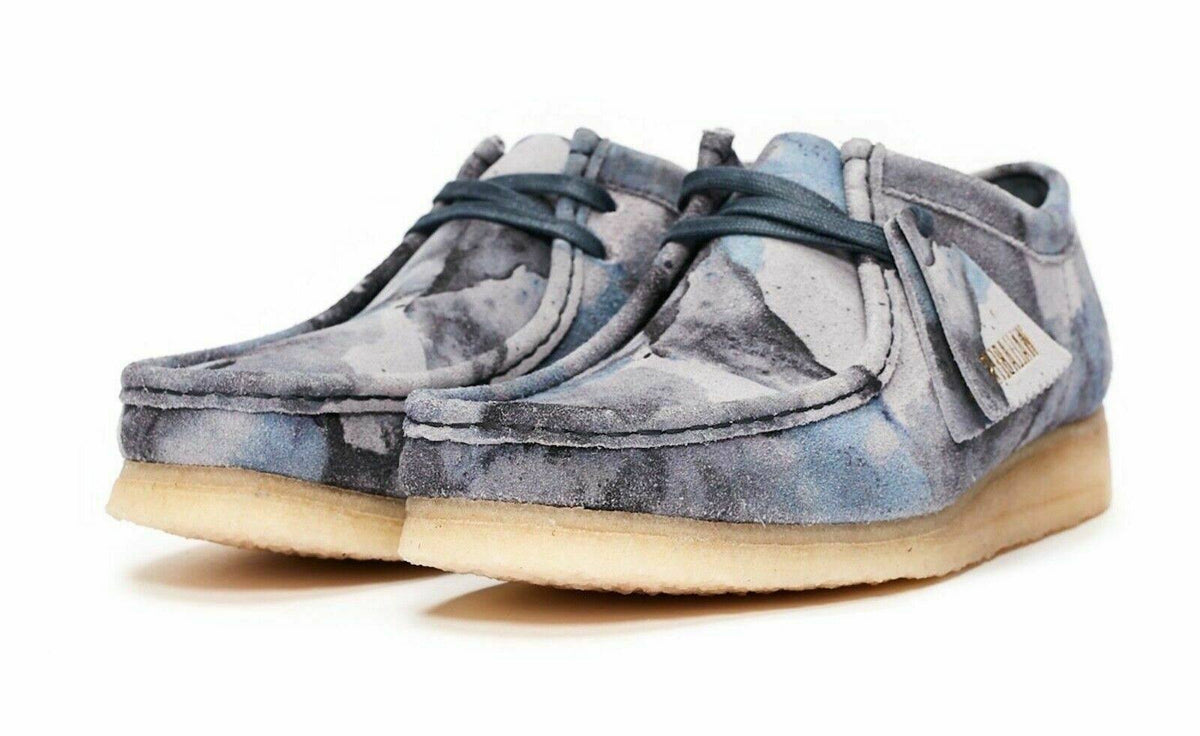 Blue Camo Wallabee Shoes I80287