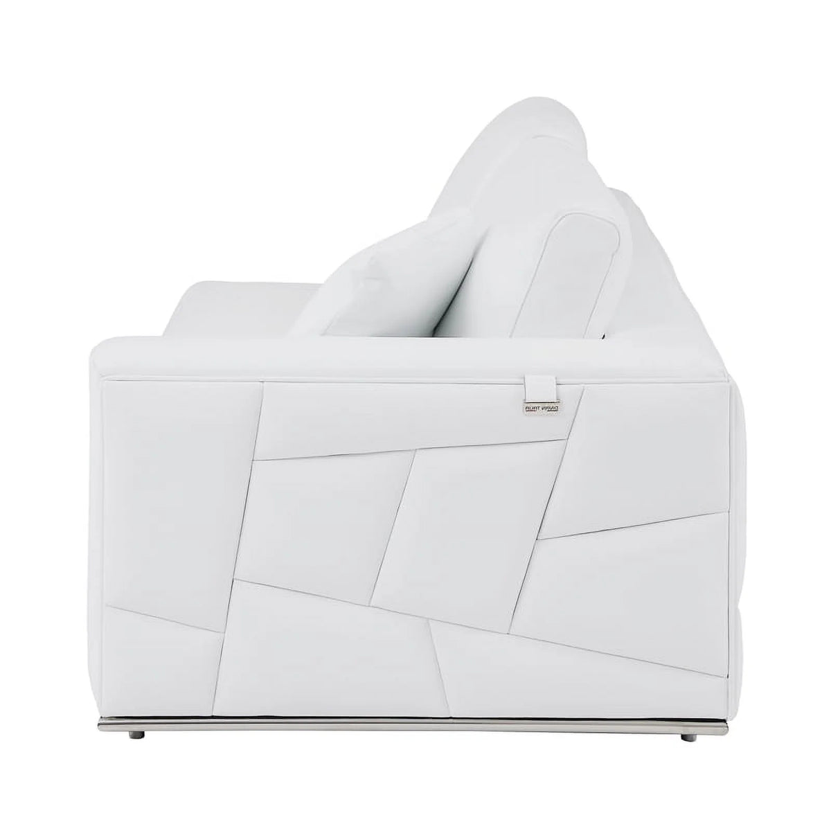 White Italian Top Grain Leather Sectional L2169
