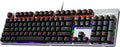 104 Keys Mechanical Gaming Keyboard with Metal Panel RGB Backlit Blue Switch S128