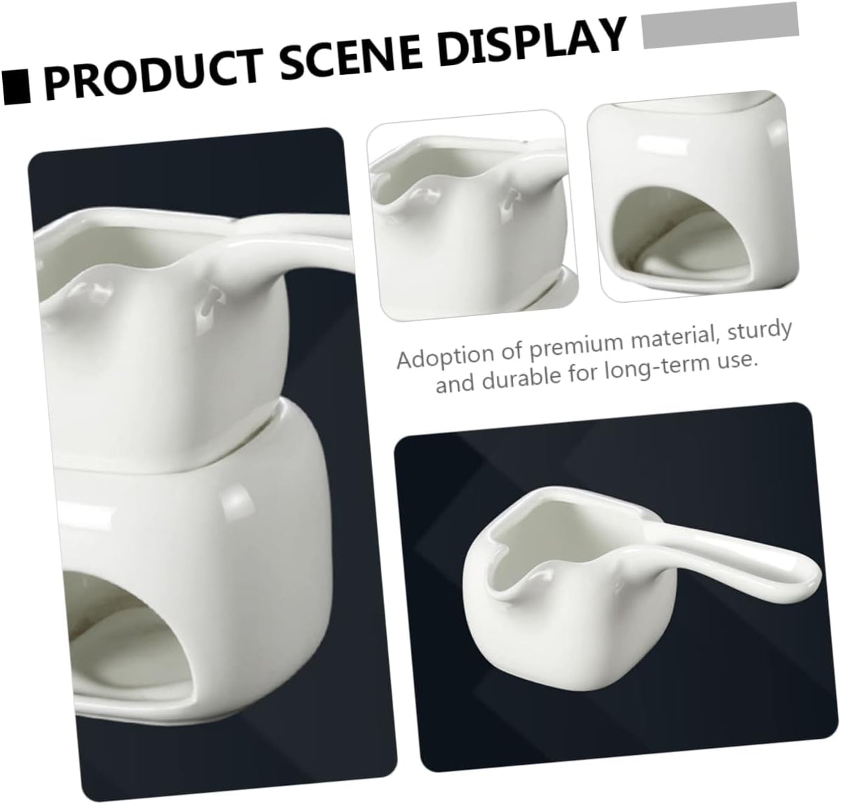 White Ceramic Chocolate Melting Pot L396149