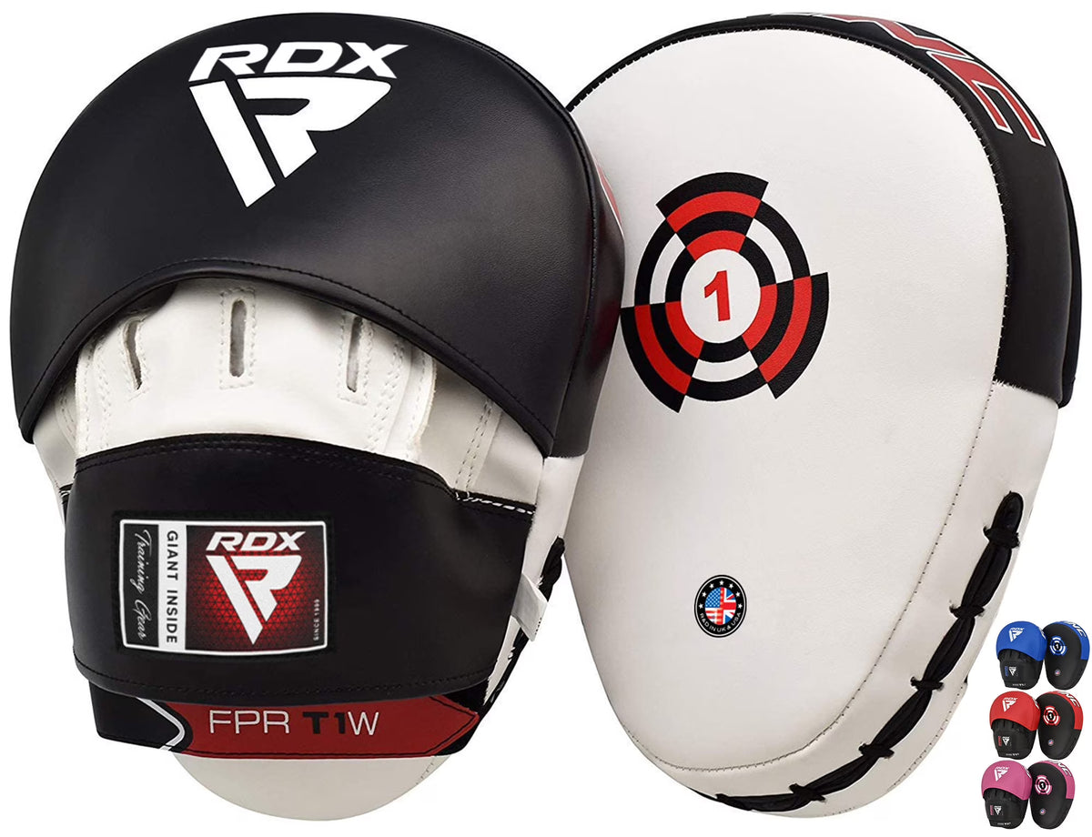 White Leather Boxing Punch Mitts X772832