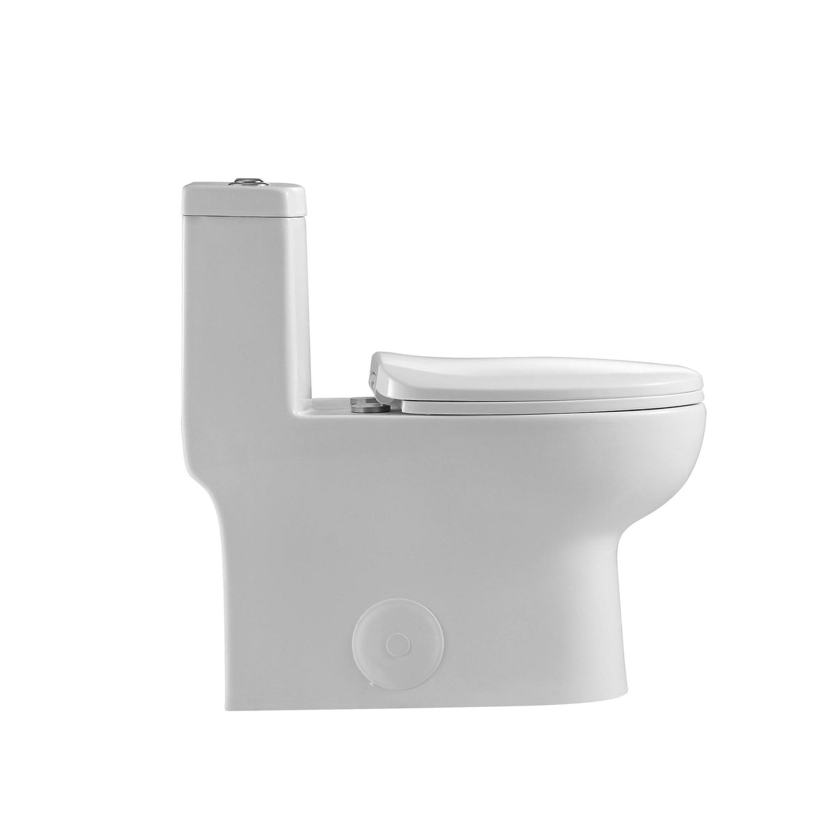 White Contemporary Elongated Toilet M325972
