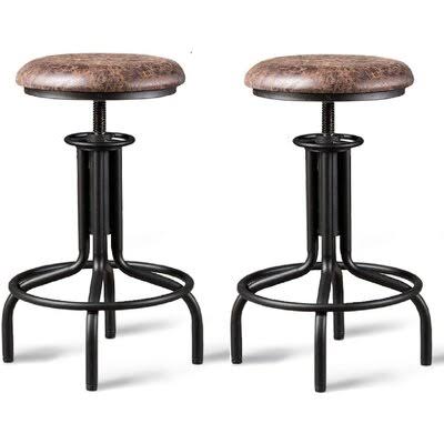 Industrial Style Adjustable Height Metal Bar Chair Y14660