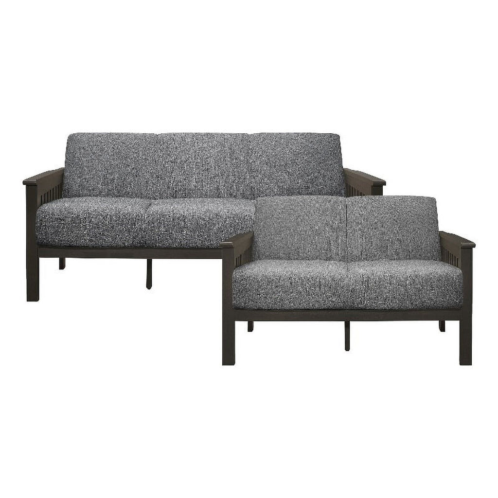 Gray 2-Piece Upholstered Sofa Set S69683
