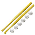 2 Pack 32" Bats and 6 Baseballs Official Size G7625