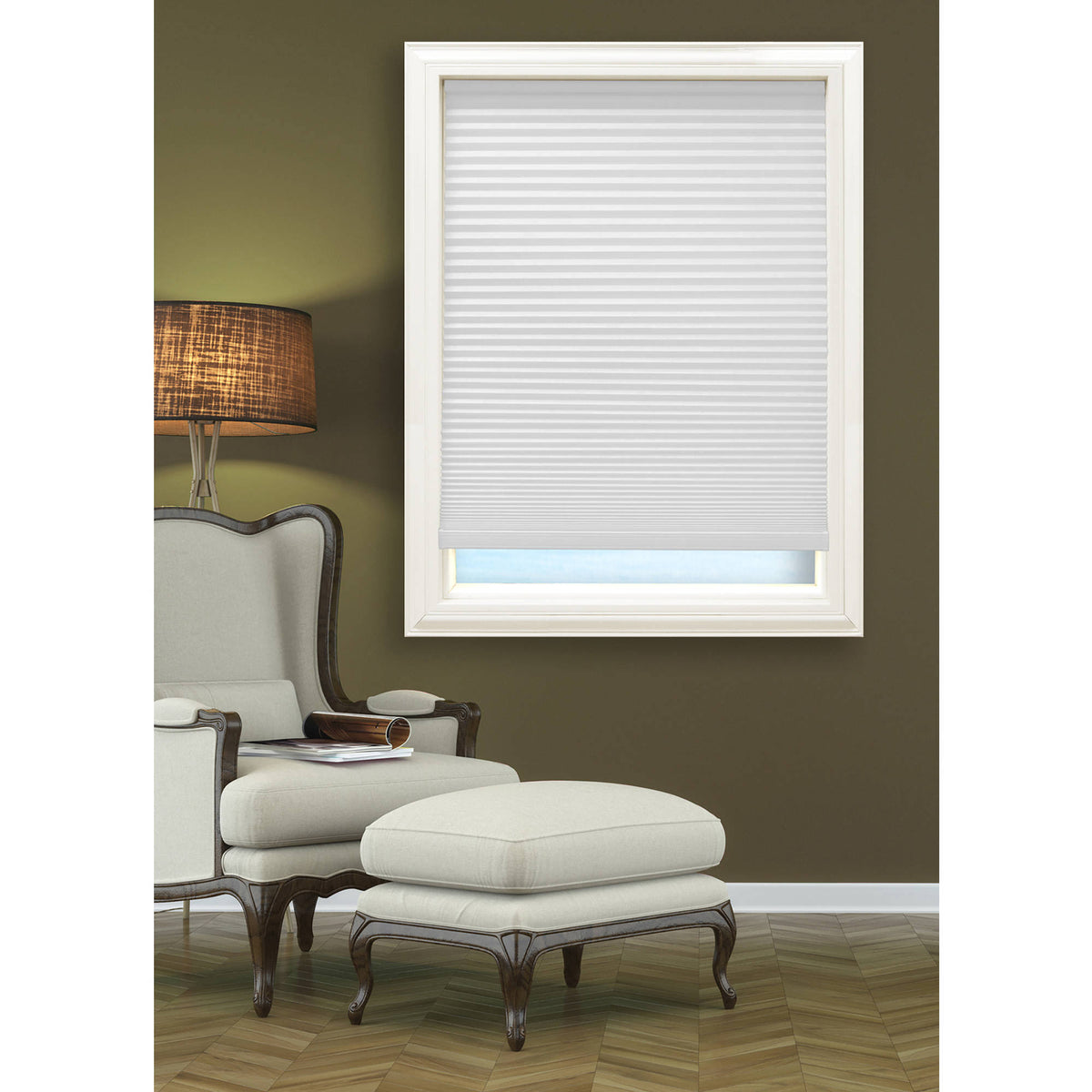 Cool White Cordless Blackout Cellular Shade V8722