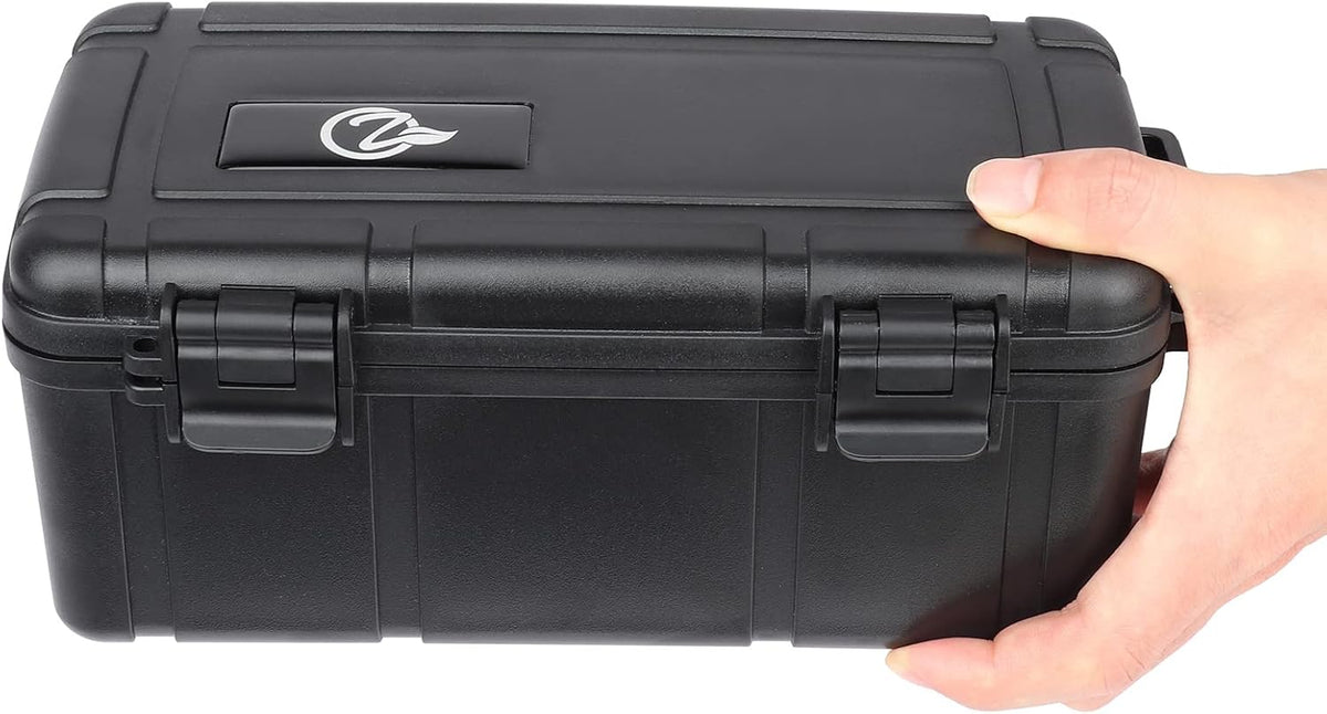 Black Storage Box with Easy Grip Handle ABS Plastic Pack of 2 O660