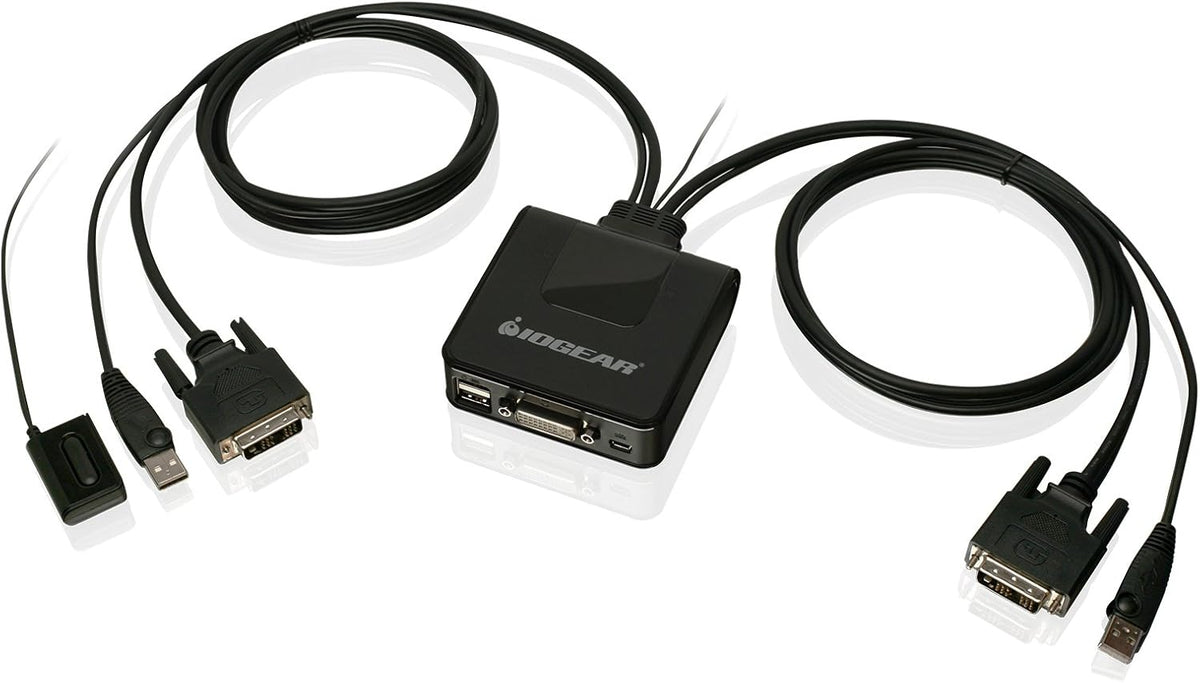 2-Port HDMI KVM Switch with Cables and Audio, Black U2174