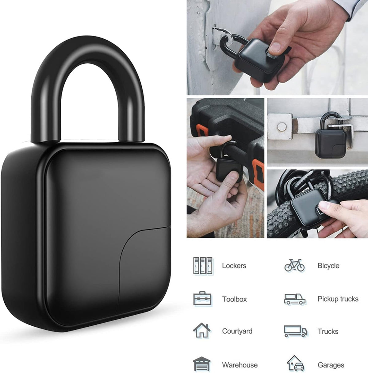 Smart Waterproof Fingerprint Padlock U2797