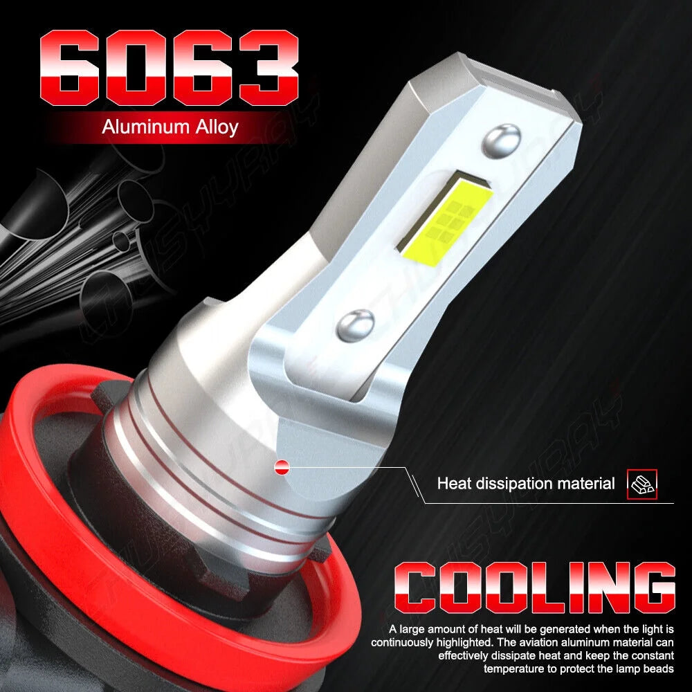 6000K LED Headlights 9008/H13 High Low Beam H11/H8/H9 Fog Lights Bulbs F698608