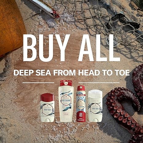 Aluminum Free Deodorant Dry Body Spray, Deep Sea, 4.3oz (Pack of 3) T261057