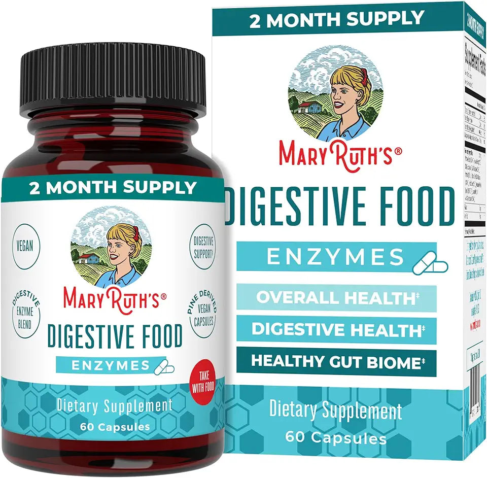 Vegan Digestive Enzymes Capsules 60 Count X342