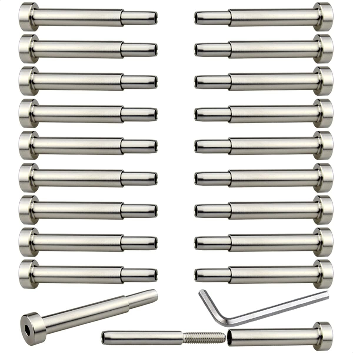20 Pcs 3/16 Invisible Turnbuckle Kit T316 Stainless Steel Cable Railing Hardware Kit I394
