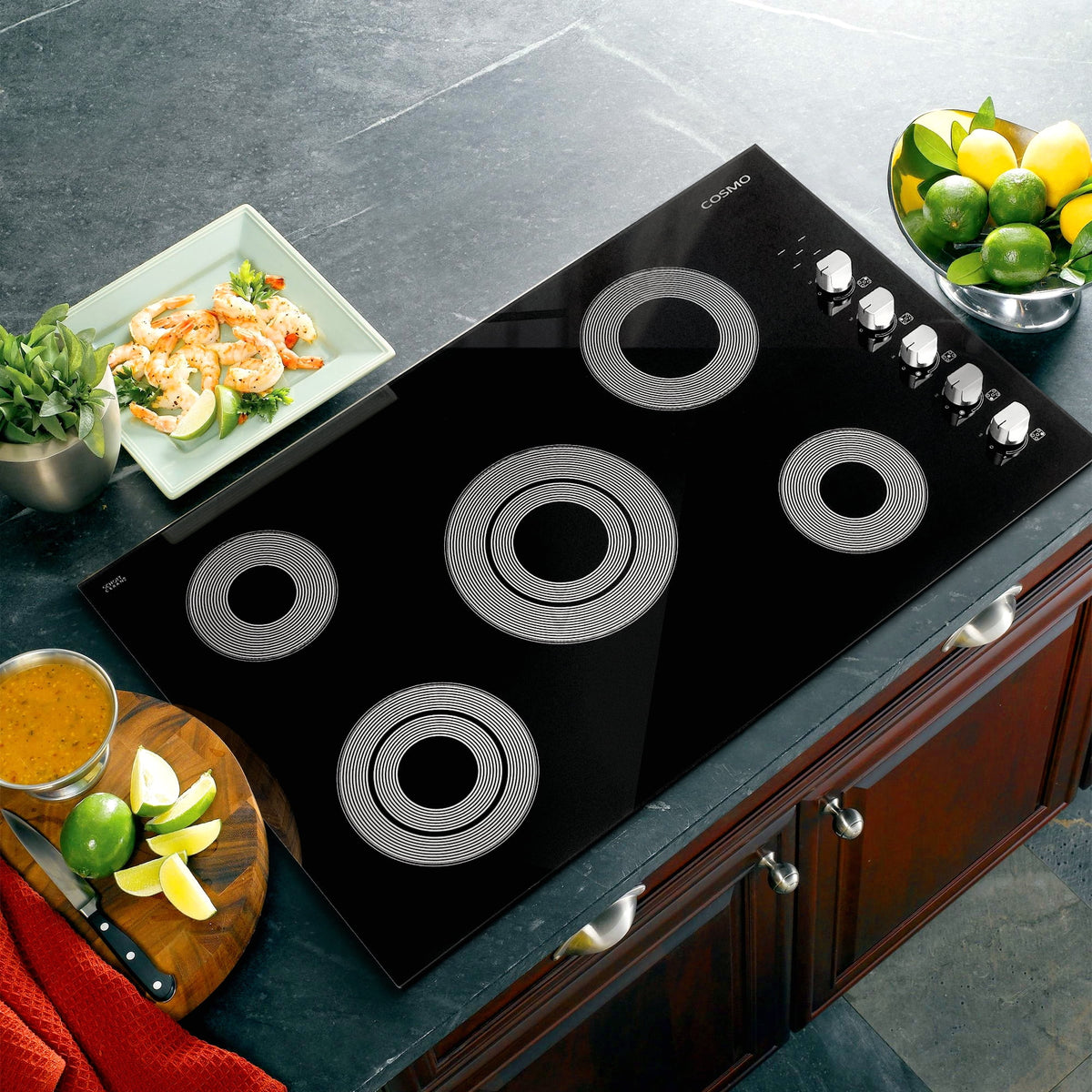 2 Piece Kitchen Appliance Packages with Electric Cooktop & Electric Wall Oven A1304