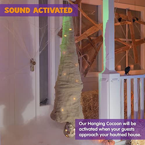 65" Animated Hanging Cocoon Corpse with Lights and Sound L32698