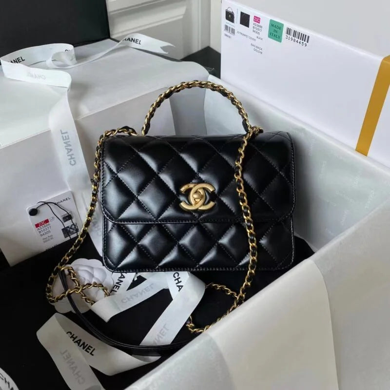Mini Flap Bag With Top Handle N478