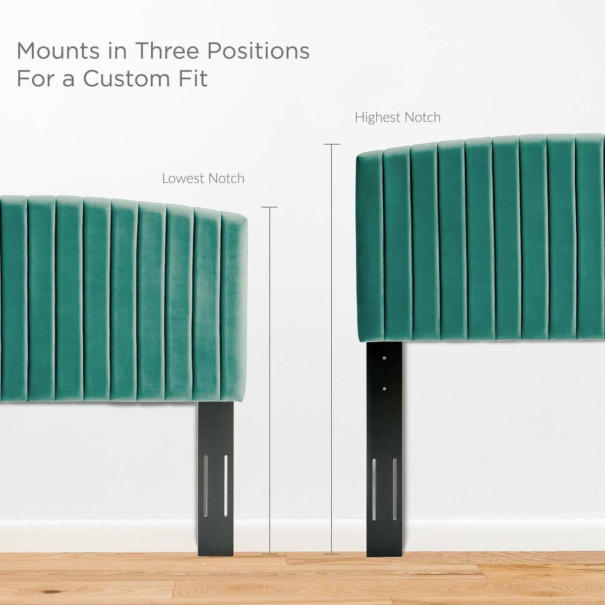 Teal Performance Velvet Full / Queen Headboard P26013