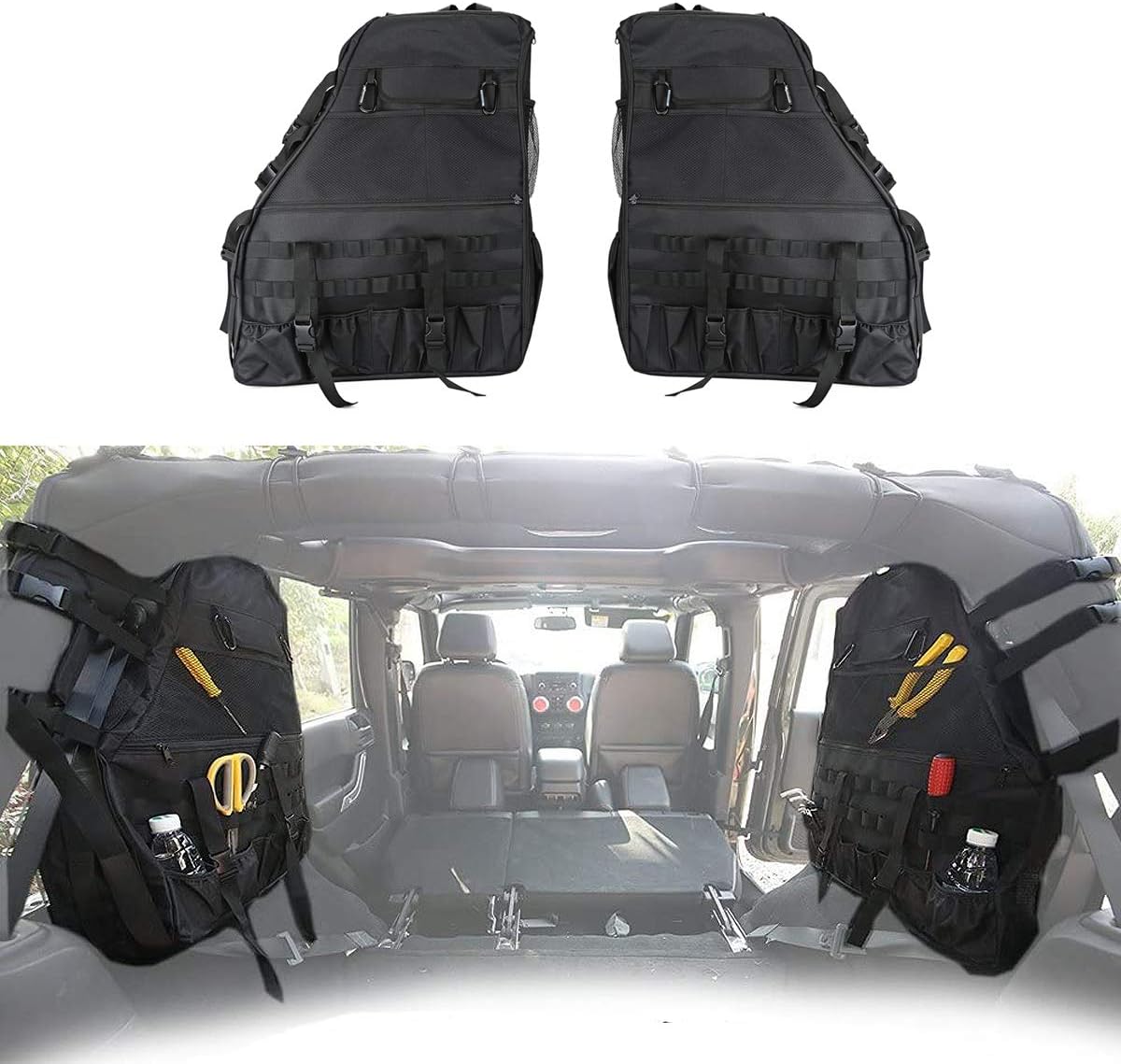 Roll Bar Storage Bag Cage with Multi-Pockets V69266