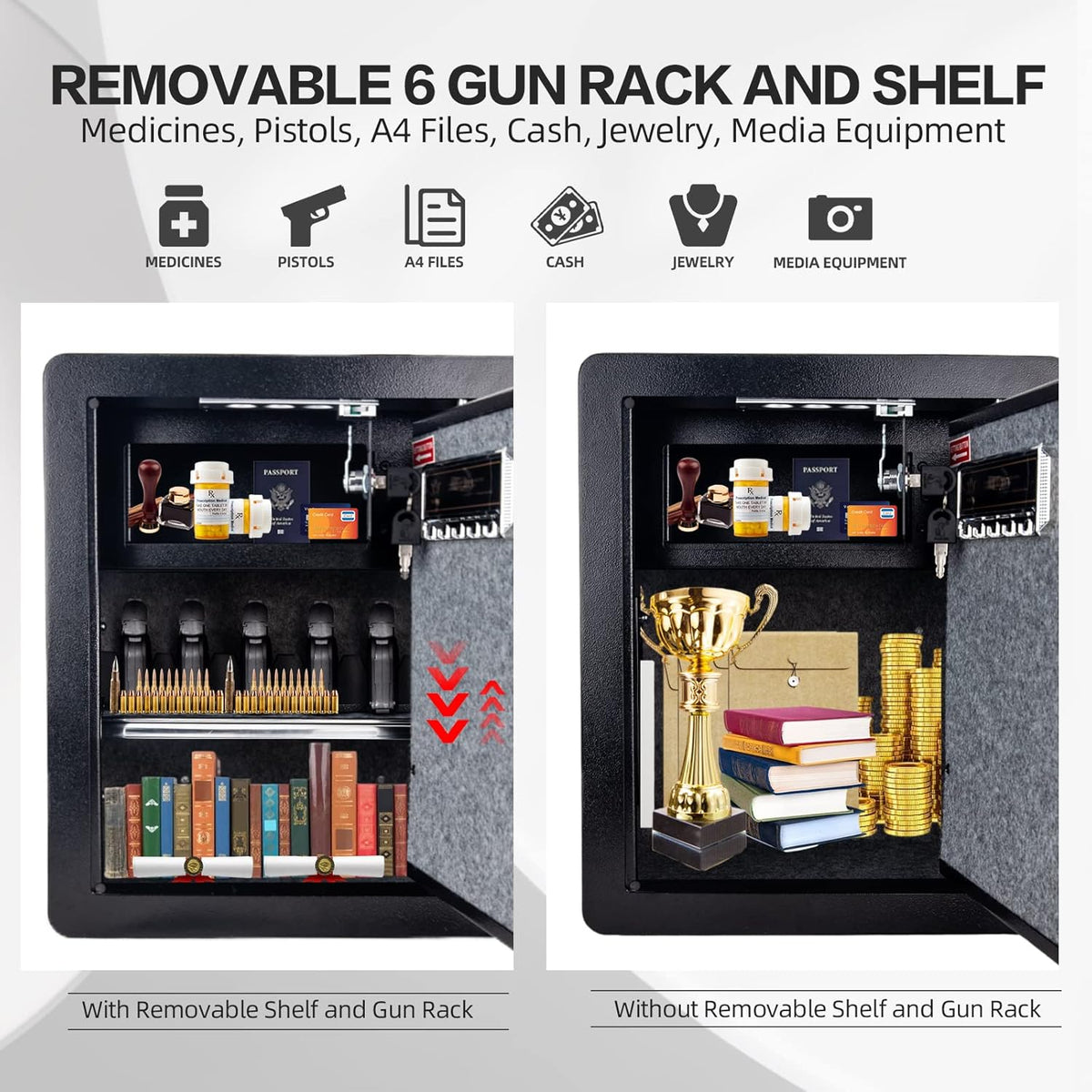 2.05 Cub Security Safe with Digital Keypad LED Light H676436