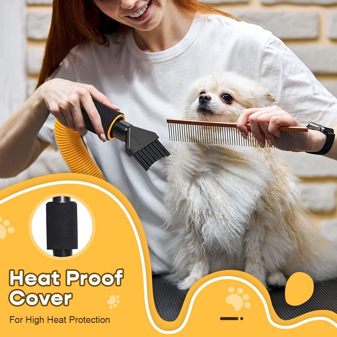 Portable 4HP Variable Speed Pet Grooming Dryer with Heating K340464