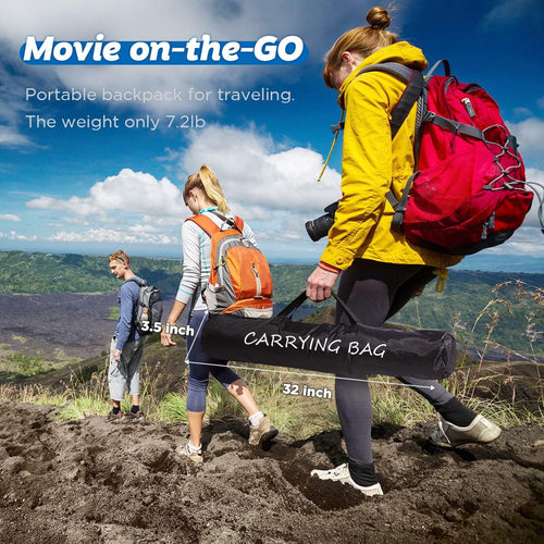 120 inch Portable Projector Screen with Stand and Carry Bag N84266