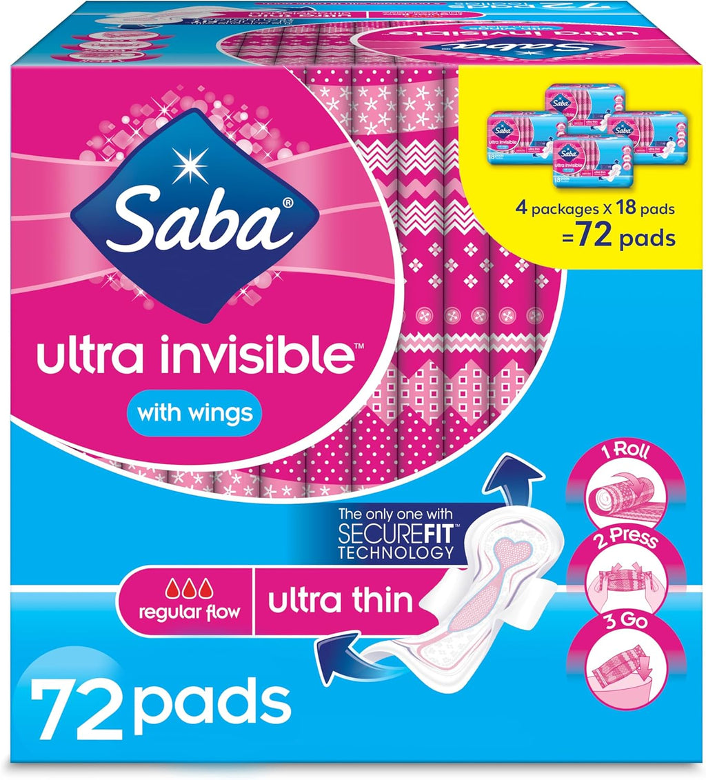 72 Count Ultra Thin Pads with Wings X98191