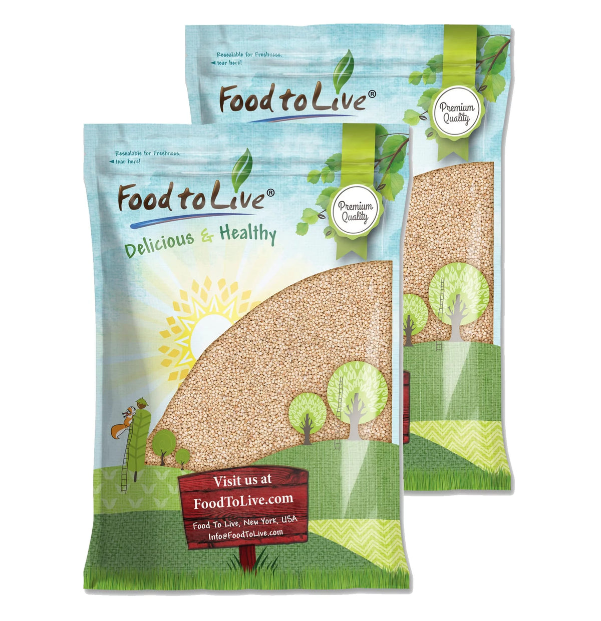 Whole Grain Sorghum, 20 Pounds – White Groats, Raw, Bulk Q4575