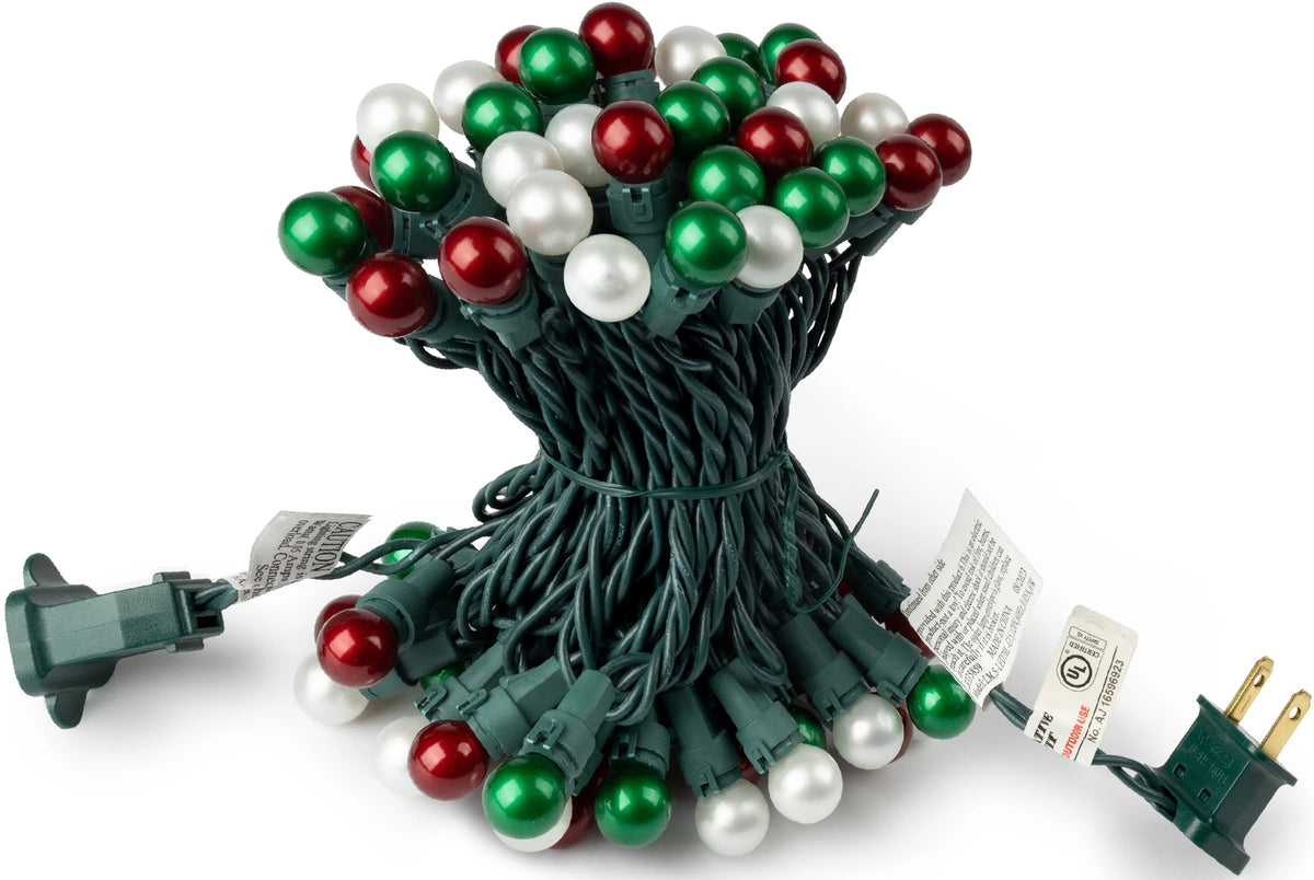 70 G15 Red Green Warm-White LED Mini Globe Light String J799462