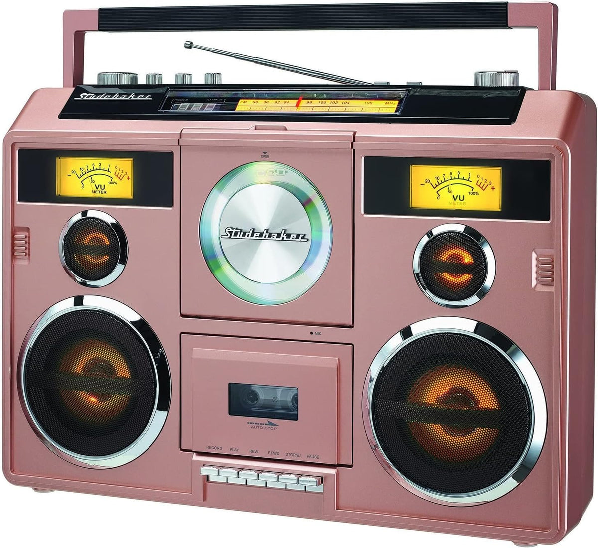 Teal Portable Stereo Boombox with Bluetooth H86869