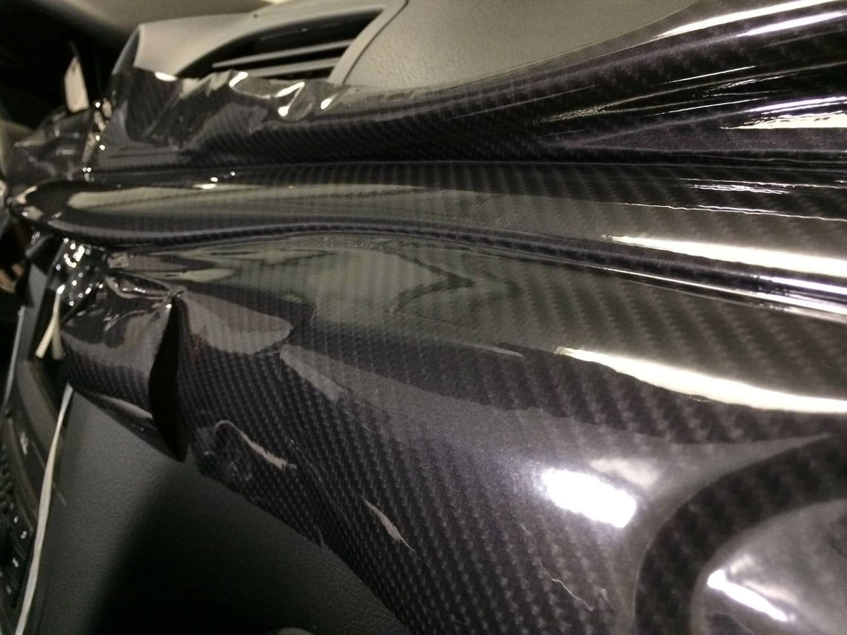 High Gloss Black Carbon Fiber Cast Vinyl Wrap (5ft x 5ft) J473976