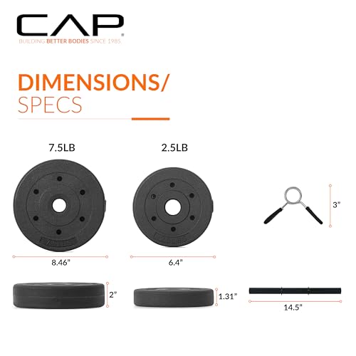 40-Pound Adjustable Cement Dumbbell Set L877392