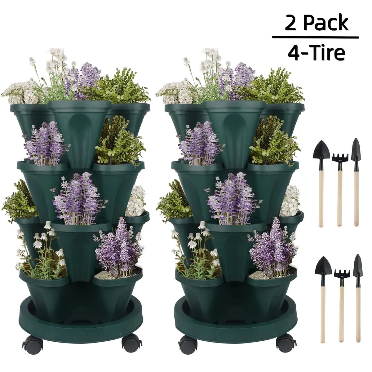 4 Tier Stackable Garden Planter D689